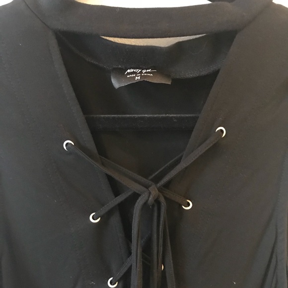 High neck, lace up t shirt Nasty Gal - Picture 3 of 3